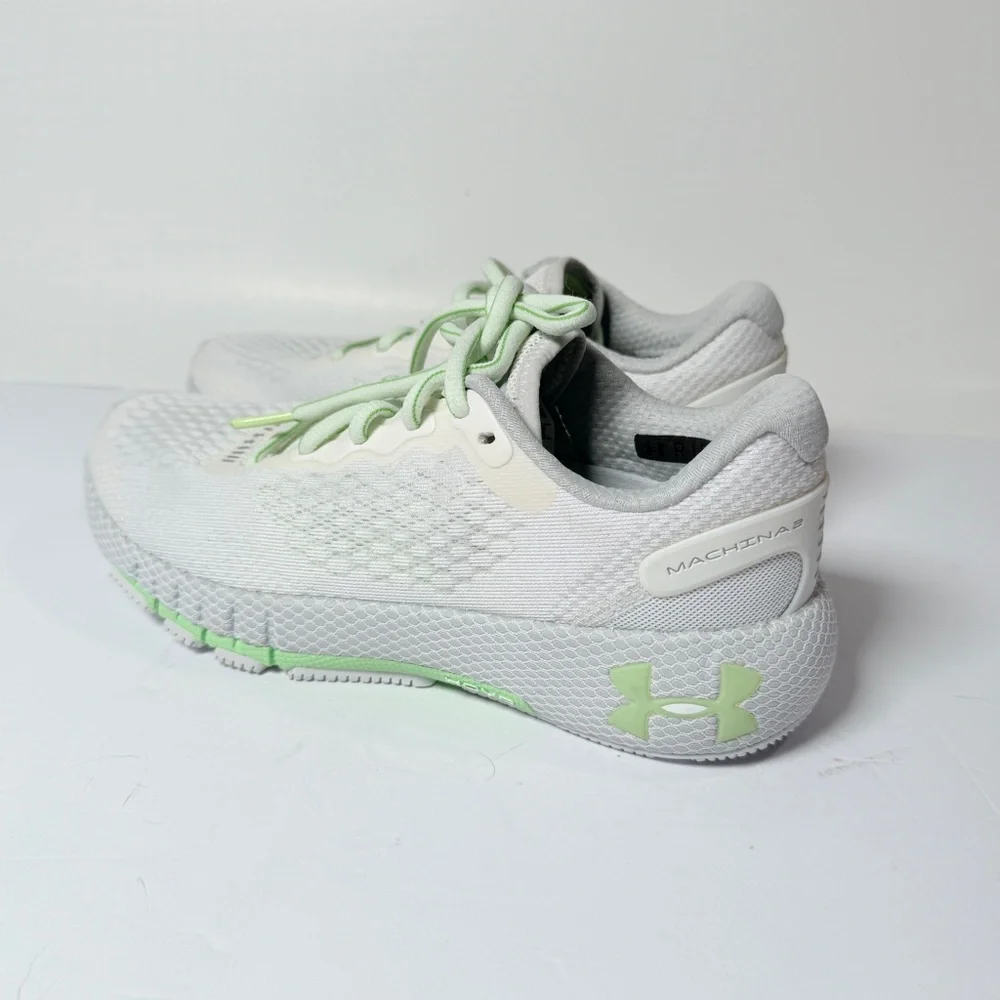 Under Armour Women's White and Light Green Athletic Shoes - Picture 4 of 8